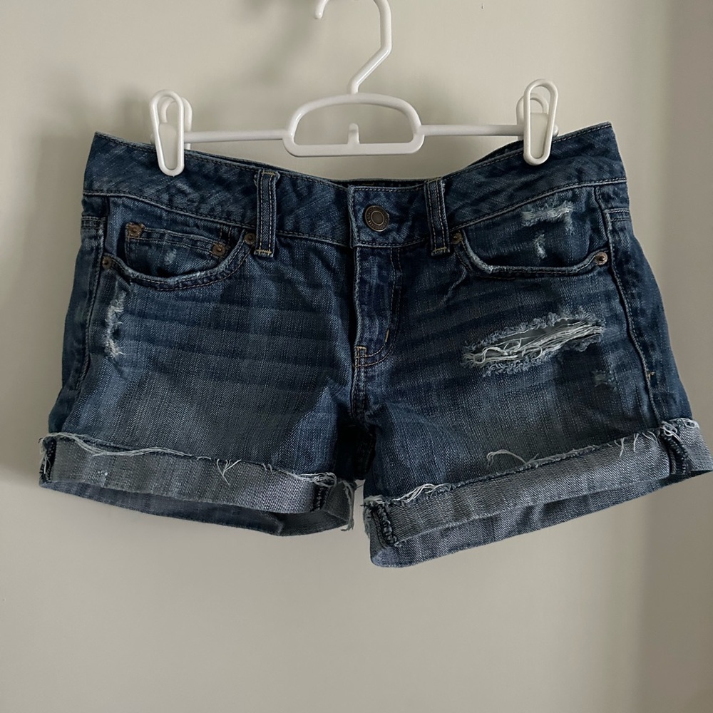 AE distressed jean shorts